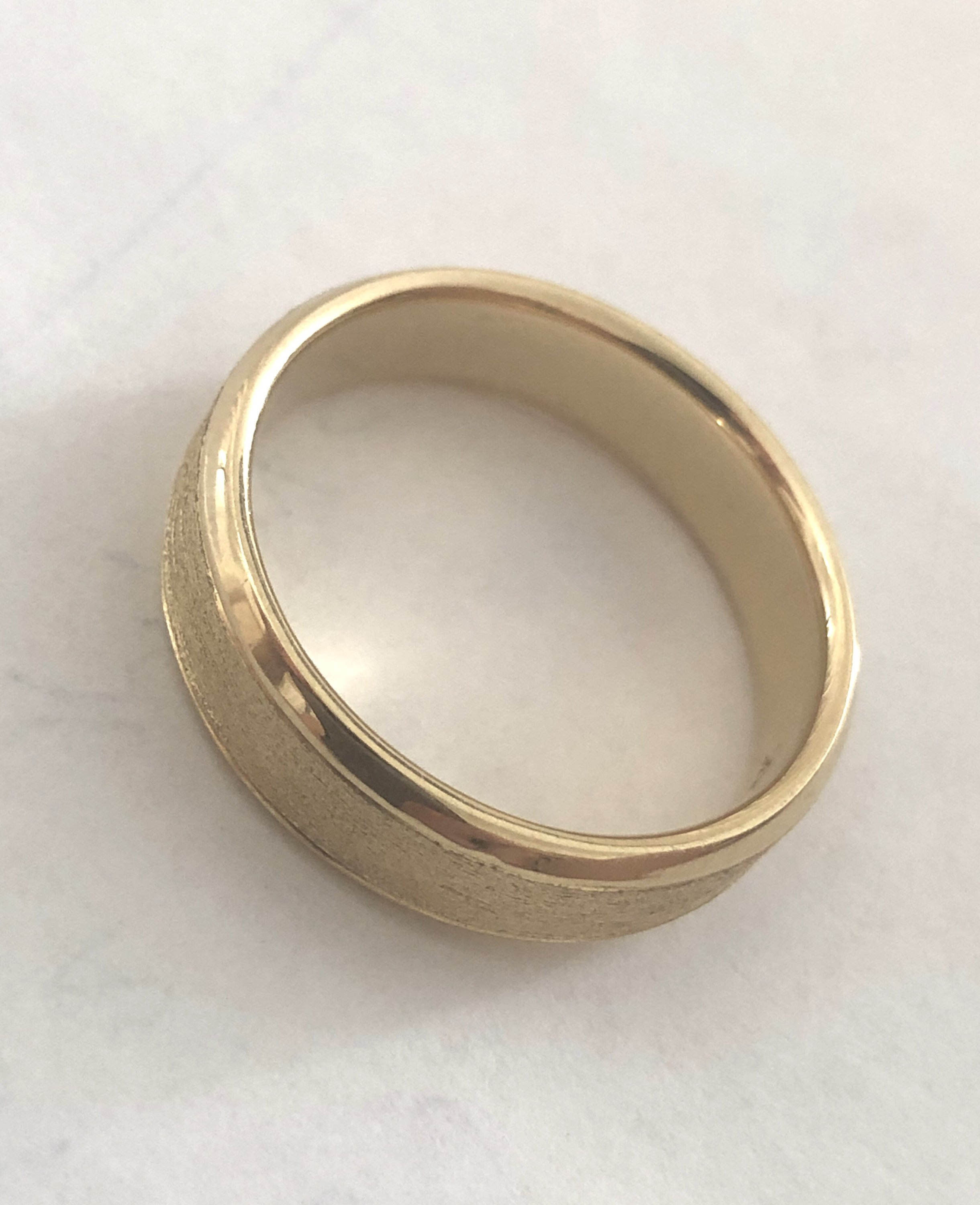 14k oro amarillo hombres anillo 1017 anillo de boda anillo ...