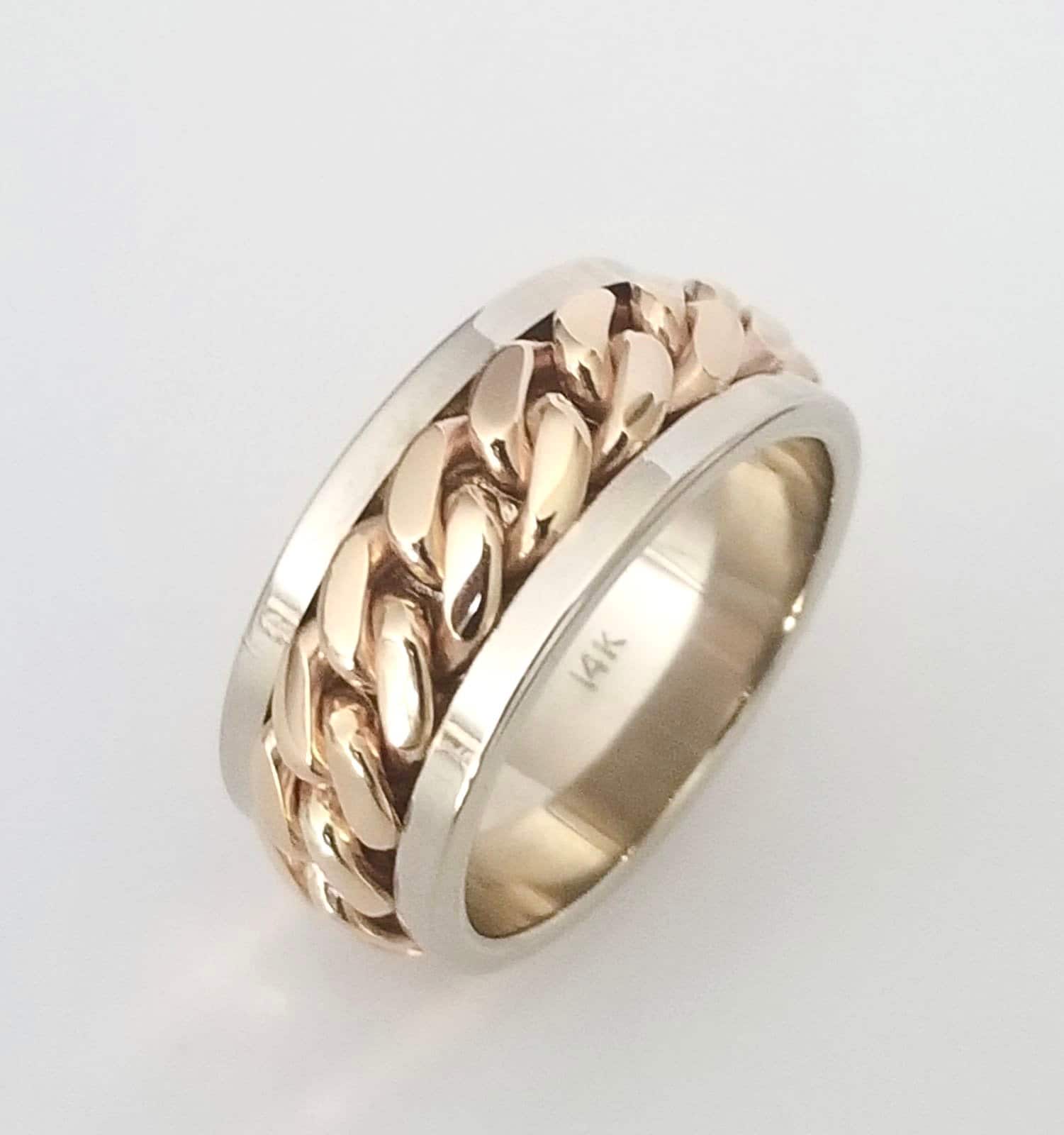 Mens Ring 14K Gold Ring Item 1006 Etsy Hong Kong