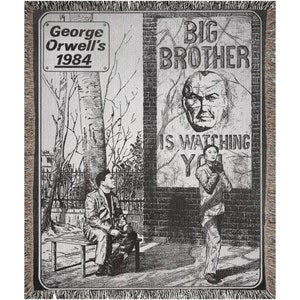 1984 Big Brother Is Watching You Woven Blanket