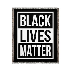 Black Lives Matter Woven Blanket / Art Blanket / Throw Blanket / Woven Wall Hanging