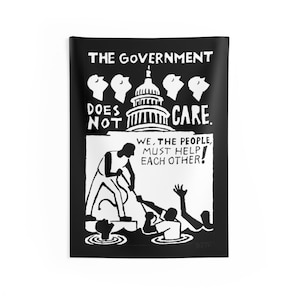 The Government does not care Wall Flag