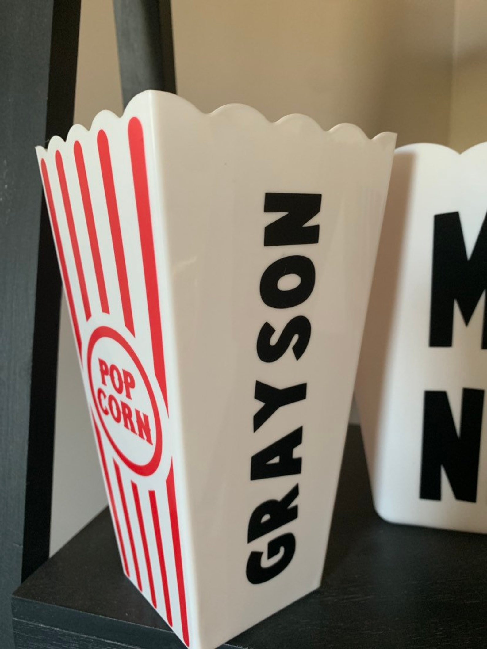 Personalized Popcorn Bucket Movie Night Popcorn Bucket Etsy
