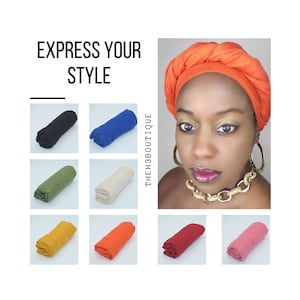 SALE:  Solid Viscose Headwrap/ Scarf/Turban/Hijab (Variety of Colors) Free Shipping