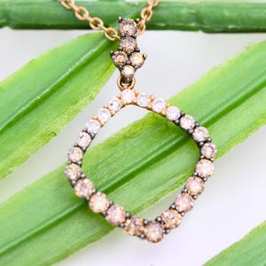 0.25 CTW Natural White & Champagne Diamond 18 Karat Rose Gold