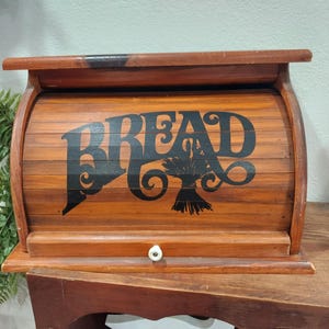 Vintage Bread Box; rolltop box