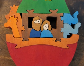 Department 56 Vintage Noah's Ark Wooden Puzzle