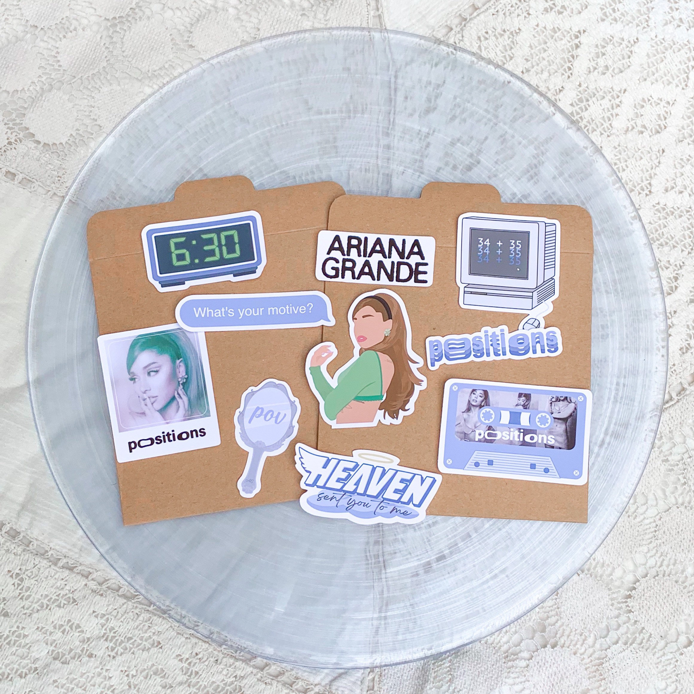 Ariana Grande Inspired Positions Sticker Pack 10 Pc Bonus Etsy