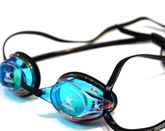 Swimming Goggle CO-40RVM Mirror Optical Nearsight Racing Slim Fit Swim Glasses - Customizing diopter (Left/Right)