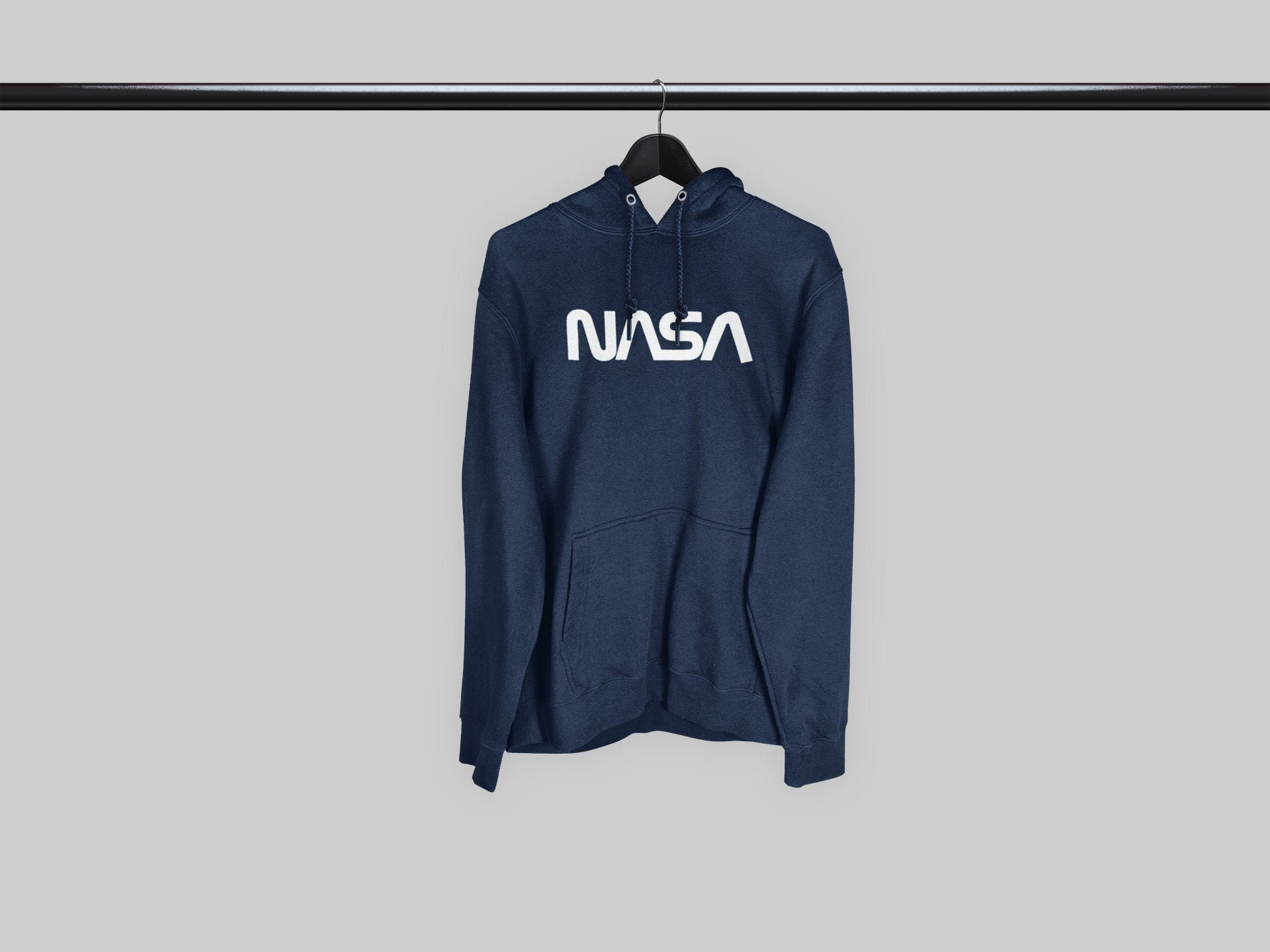 NASA Worm Logo Hooded Sweatshirt Etsy Ireland