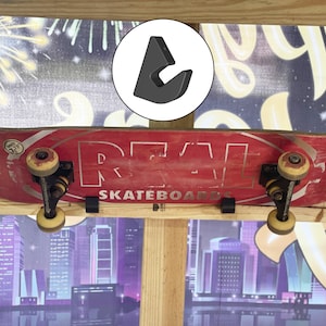 Skateboard Hook Mount, Skateboard Wall Mount Pack of 4 (two skateboards)