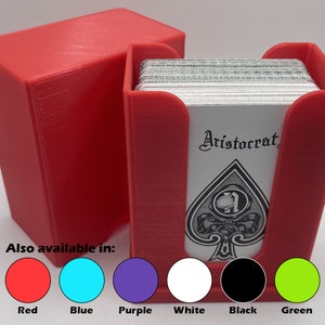 Sliding Playing Card Box, Holds 1, 2, 3, 4, 5, or 6 decks of cards