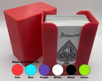 Sliding Playing Card Box, Holds 1, 2, 3, 4, 5, or 6 decks of cards
