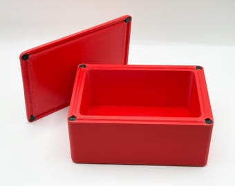 マグネット蓋付きカードボックス - 2 つのデッキを収納可能 (ブリッジまたはポーカー サイズ)