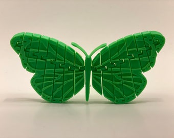 Articulated Butterfly, Flexible Butterfly Toy, Butterfly Sensory Toy, Butterfly Fidget Toy in Green