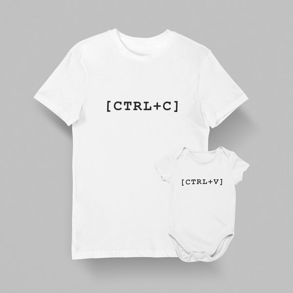Copy/Paste Shirt, CTRL+C/CTRL+V Shirt for Parent and Kid