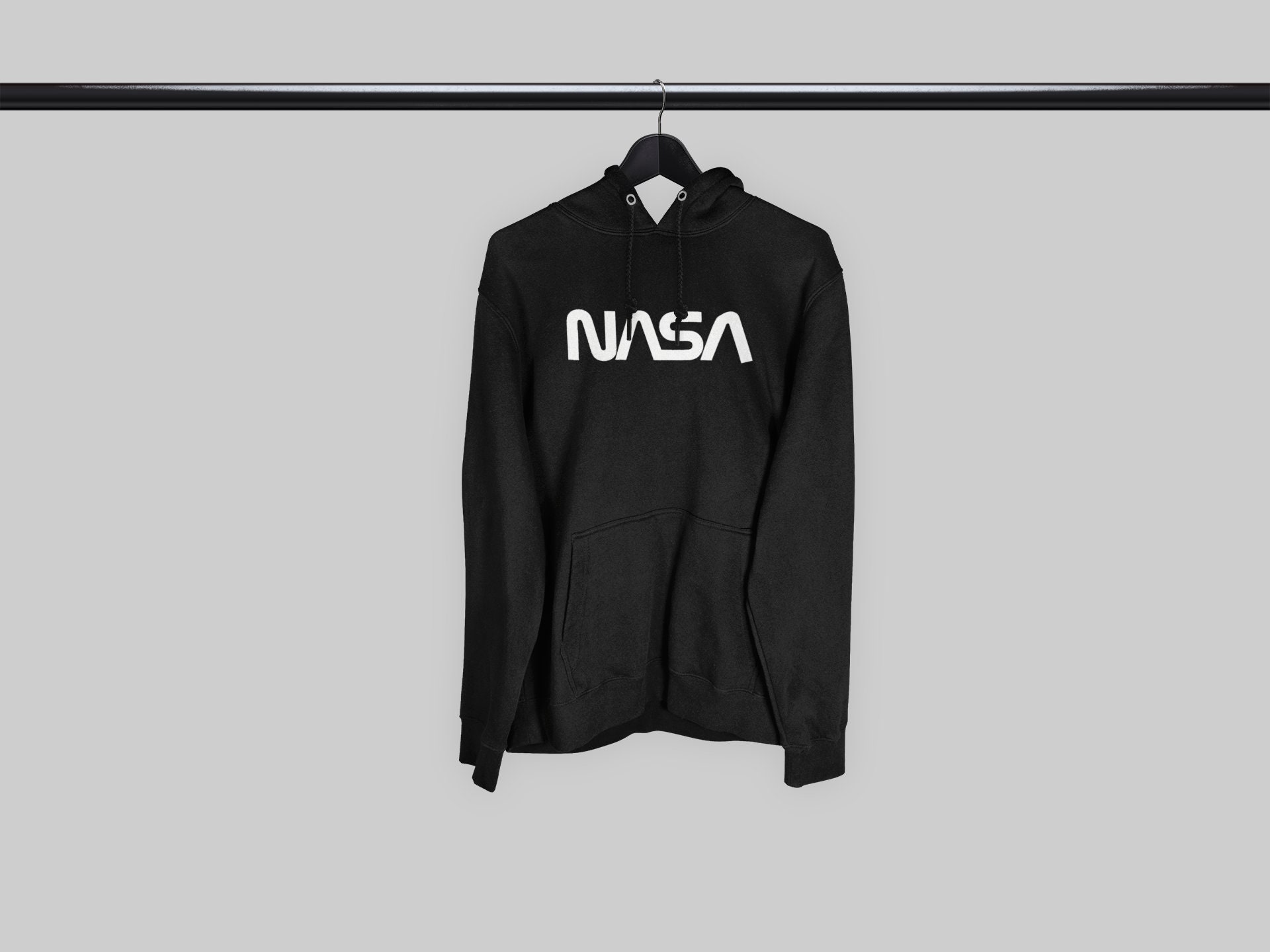 NASA Worm Logo Hooded Sweatshirt - Etsy Finland