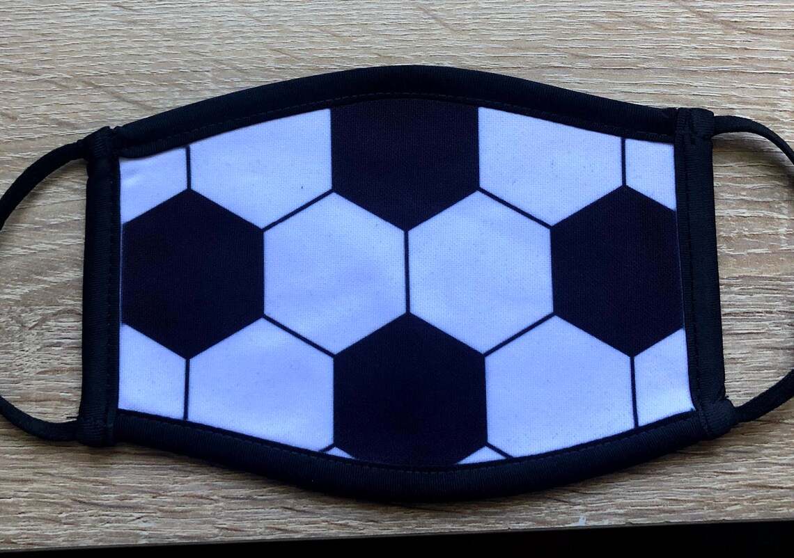 Soccer Ball Face Mask Washable/reusable/flexible Adult or Etsy