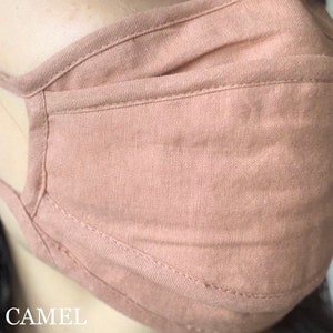 3D Linen Adult Youth 4Layer Handmade Solid Nose Wire Adjustable Straps Filter Pocket Washable High Quality Comfortable Face Mask image 6