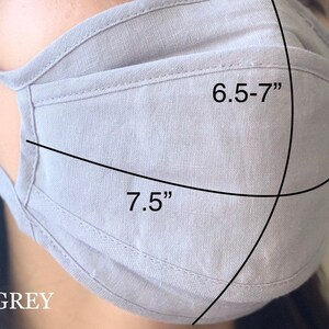 3D Linen Adult Youth 4Layer Handmade Solid Nose Wire Adjustable Straps Filter Pocket Washable High Quality Comfortable Face Mask image 7