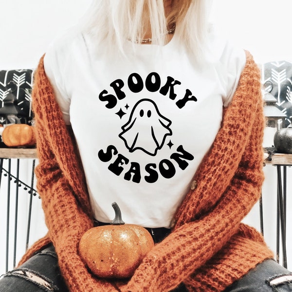 Spooky Season Svg, Cute Halloween Svg, Hot Ghoul Svg, Ghost Vibes Svg, Retro Ghost Svg, Retro Halloween Svg, Halloween Vibes Svg, Cut File