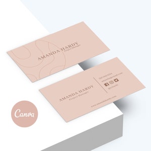 Business Card Canva Template DIY Business Card Editable | Etsy