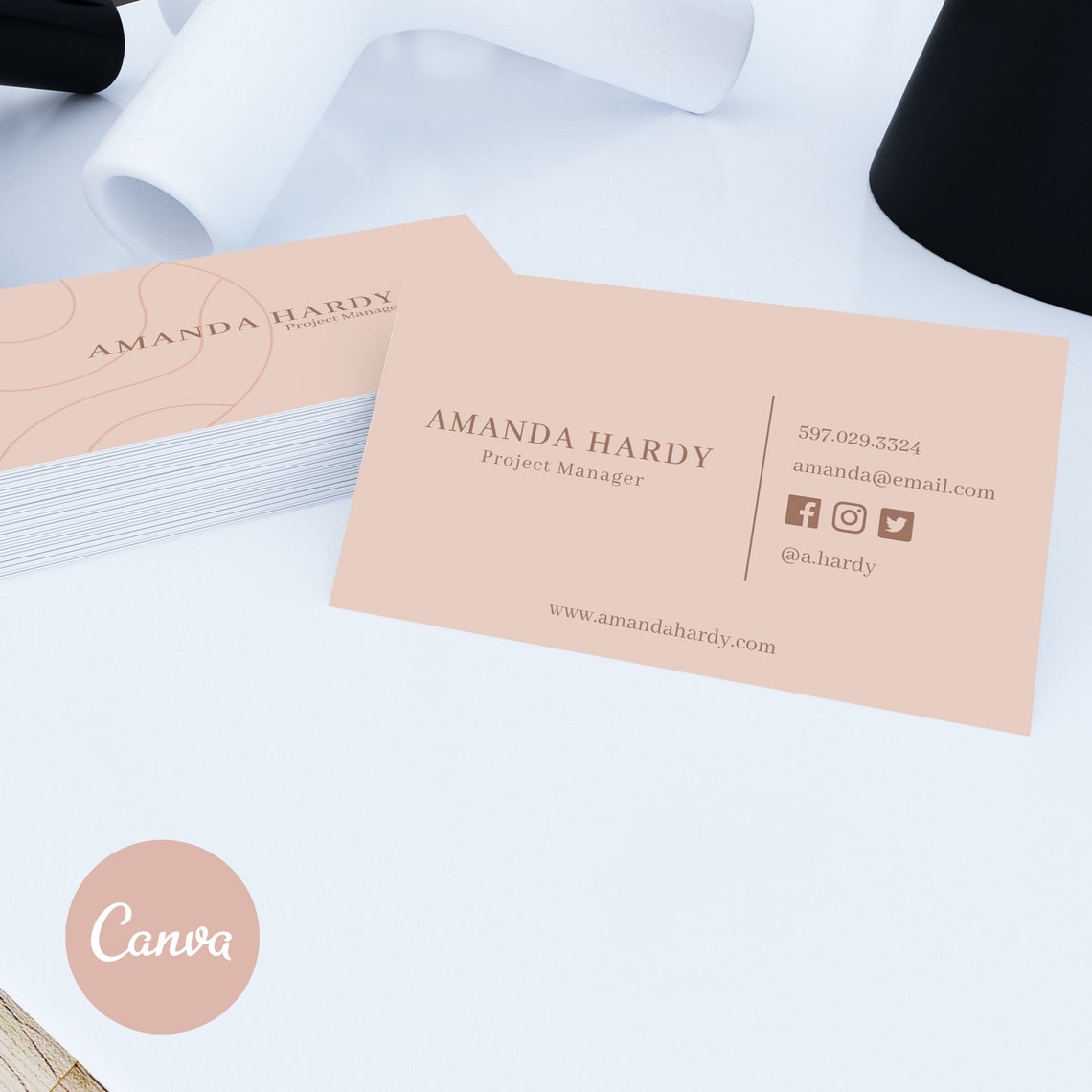 business-card-canva-template-diy-business-card-editable-etsy