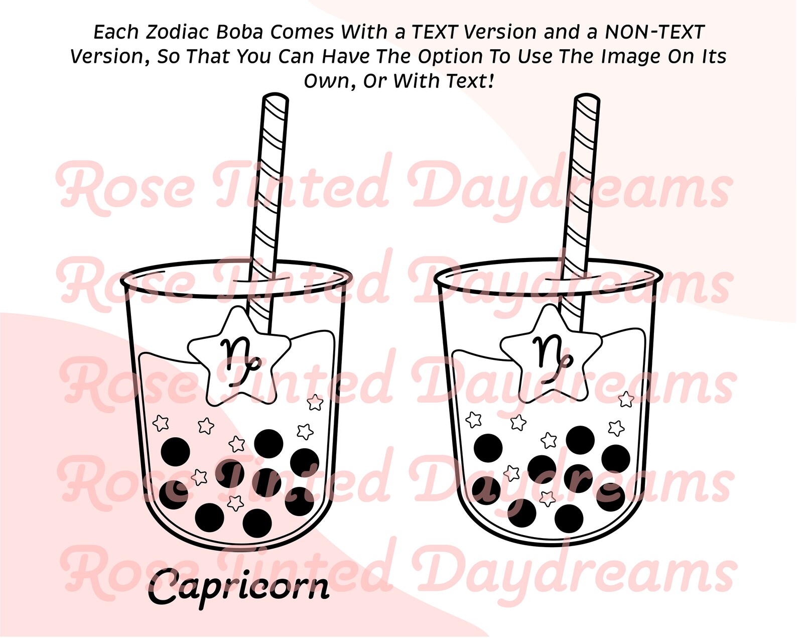 Zodiac Sign Bubble Tea SVG Bundle Zodiac Boba SVG Cute Etsy