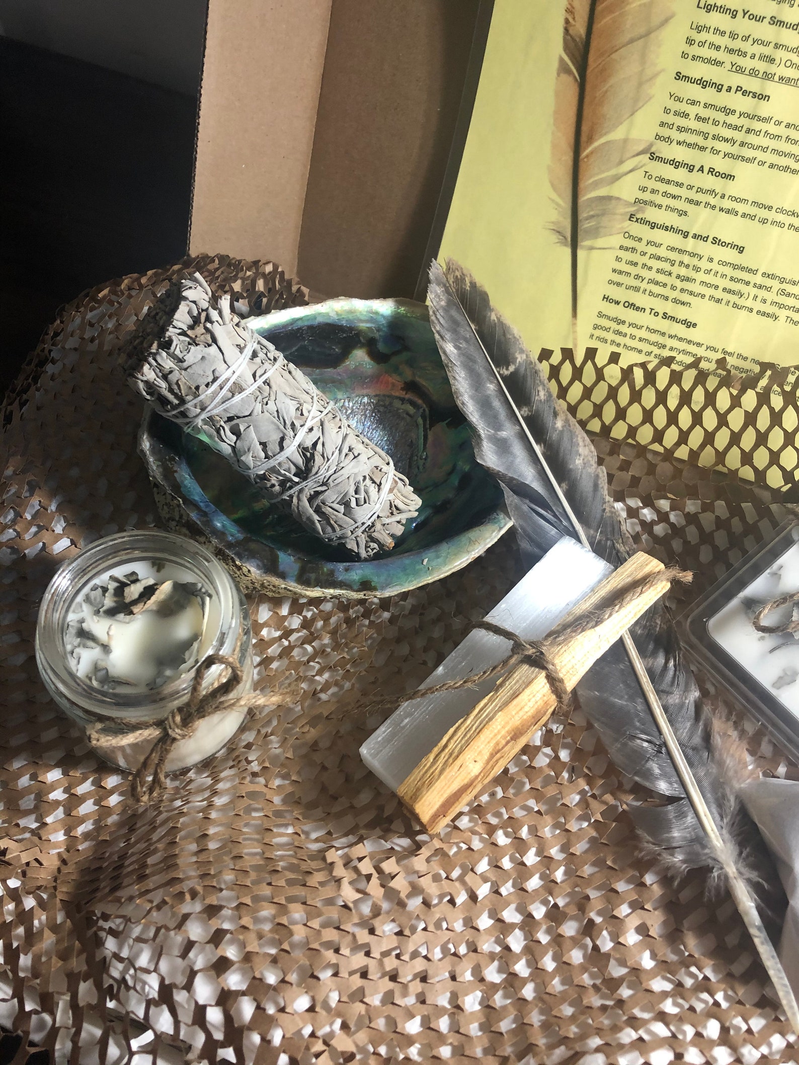 Sage Cleansing Kit / Happy Home / Smudge Kit / Beginners Kit / Etsy
