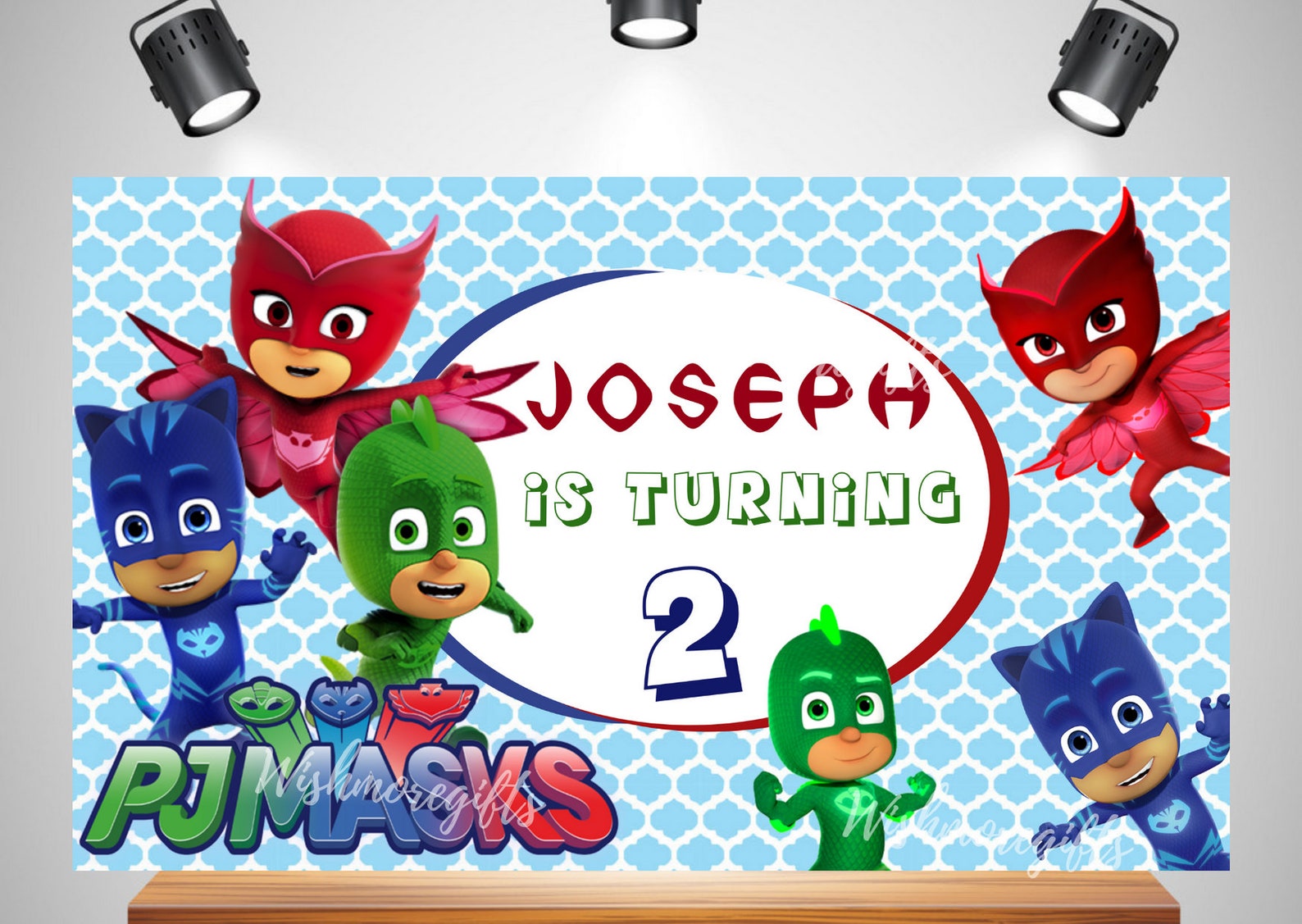 Pj masks backdrop banner pj masks decoration pj masks | Etsy