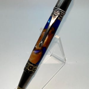 Handmade pen, twist pen, steam punk pen, acrylic pen, ballpoint pen, unique gift, custom pen, high end pen, black ink pen