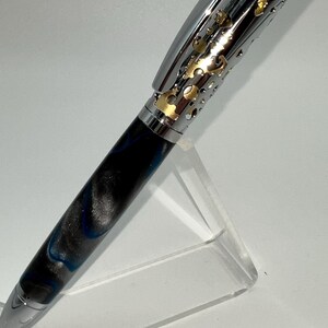 Handmade pen, steampunk design twist pen, acrylic pen, unique gift, custom pen, high end pen, black ink pen