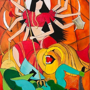Durga Maa abstract painting