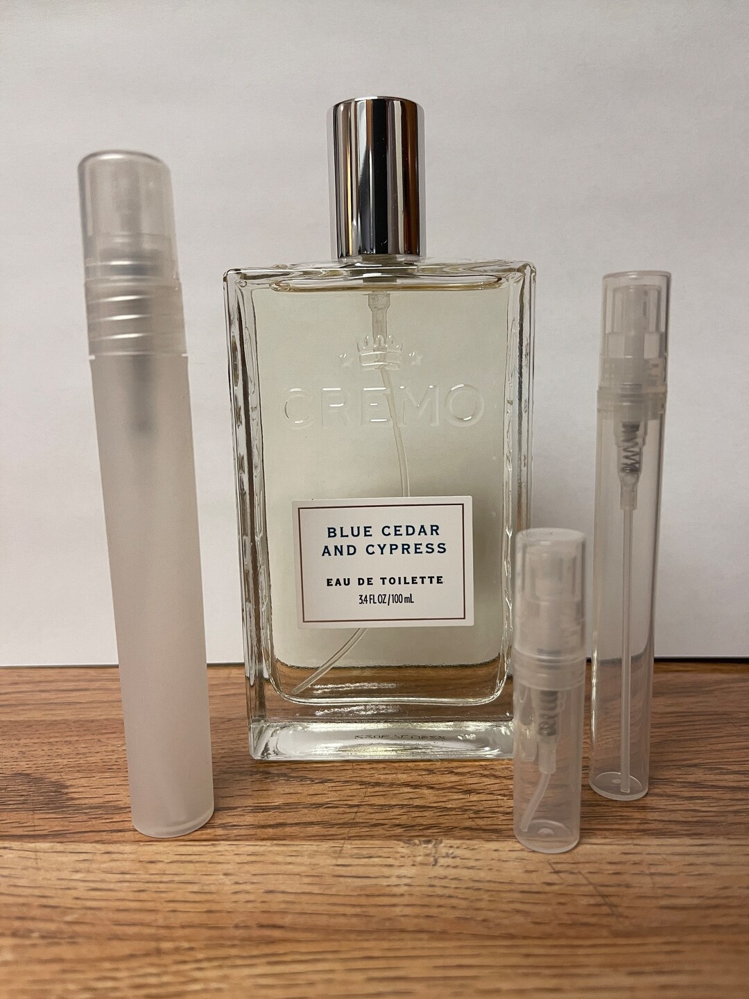 Cremo BLUE CEDAR & CYPRESS Cologne, Travel, Spray 2ml, 5ml or 10ml