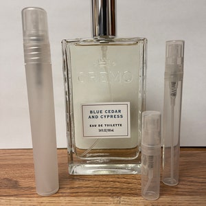 Cremo – BLUE CEDAR & CYPRESS - Cologne, Travel, Spray (2ml, 5ml or 10ml Sample Only!!)