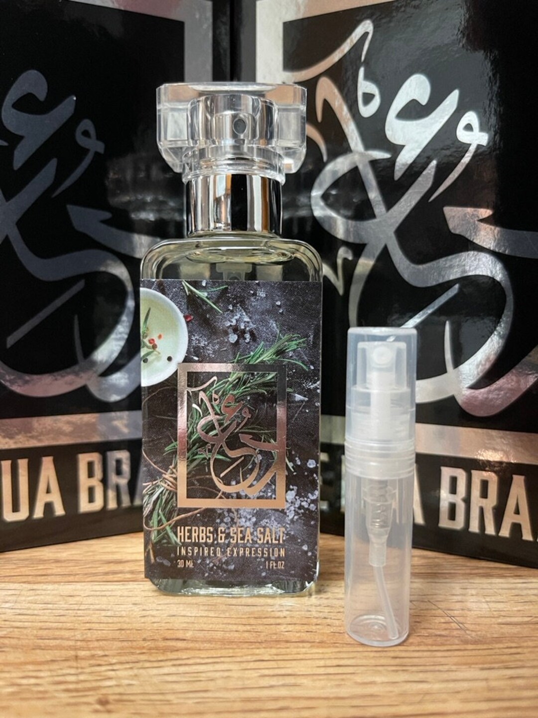 Dua Fragrances Herbs & Sea Salt Cologne, Travel, Spray 2ML Sample Etsy