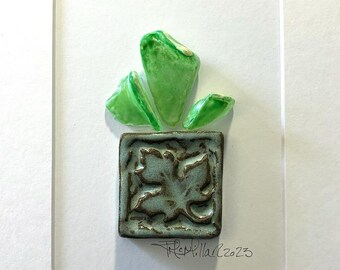 Arte 3D / Cactus de la costa (8x10 con paspartú)