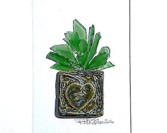 3D Art | Coastline Cactus | 8x10 Matted | The Abstract Pebble by Rhonda McMillan