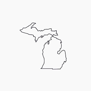 Michigan SVG Michigan Esquema svg Michigan SVG Esquema de Michigan Svg Incluye archivos svg Michigan Imprimir Archivo de estado digital