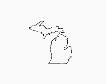 Michigan SVG Michigan Outline svg Michigan SVG Outline of Michigan Svg Includes svg Files Michigan Print Digital State File
