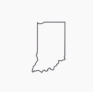 Indiana SVG Indiana Esquema svg Indiana SVG Esquema de Indiana Svg Incluye archivos svg Archivo de estado digital de impresión de Indiana