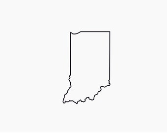 Indiana SVG Indiana Outline svg Indiana SVG Outline of Indiana Svg Includes svg Files Indiana Print Digital State File