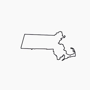 Massachusetts SVG Massachusetts Outline svg Mass SVG Outline of Mass Svg Includes svg Files Mass Print Digital State File