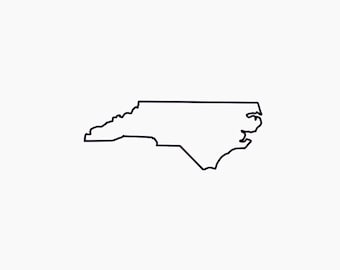 North Carolina SVG North Carolina Outline svg NC SVG Outline of Nc Svg Includes svg Files North Carolina Print Digital State File