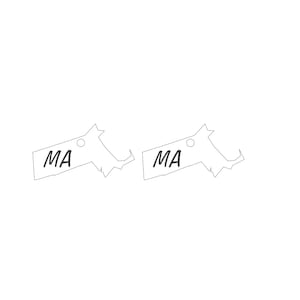 Massachusetts SVG Massachusetts State Earring svg Mass Earring Outline SVG Outline of the State of Mass Svg includes svg/png/dxf files