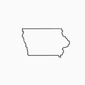 Iowa SVG Iowa Outline svg Iowa SVG Outline of Iowa Svg Includes svg Files Iowa Print Digital State File