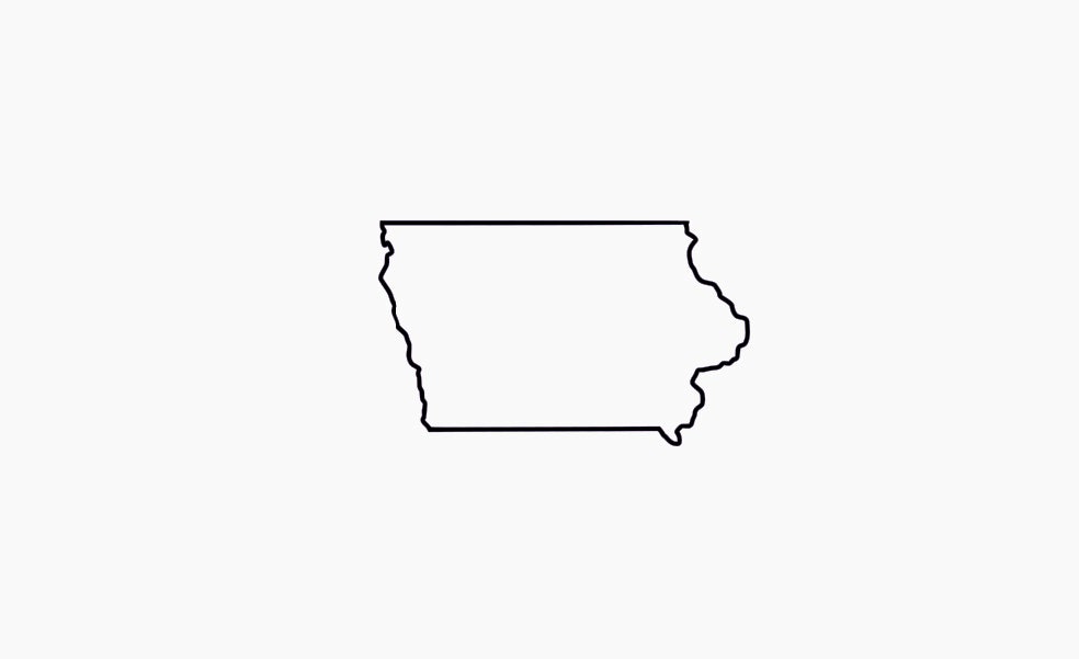 Iowa SVG Iowa Outline svg Iowa SVG Outline of Iowa Svg Includes svg Files Iowa Print Digital State File