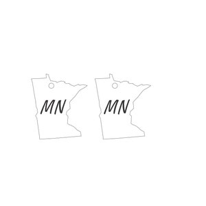 Minnesota SVG Minnesota State Earring svg Minnesota Earring Outline SVG Outline of the State of Minnesota Svg includes svg/png/dxf files