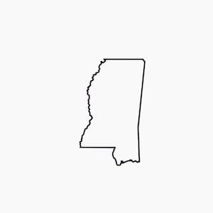 Mississippi SVG Mississippi contour svg Miss SVG contour de Miss Svg comprend svg fichier Mississippi impression numérique état fichier