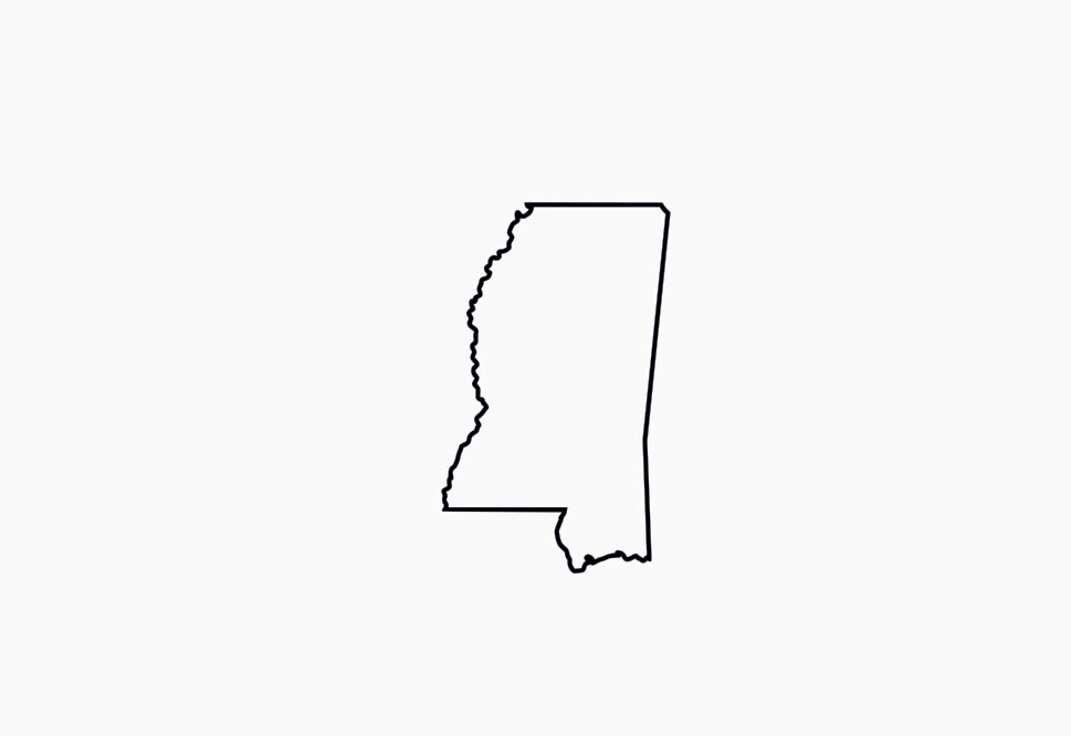 Mississippi SVG Mississippi Outline Svg Miss SVG Outline of Miss Svg