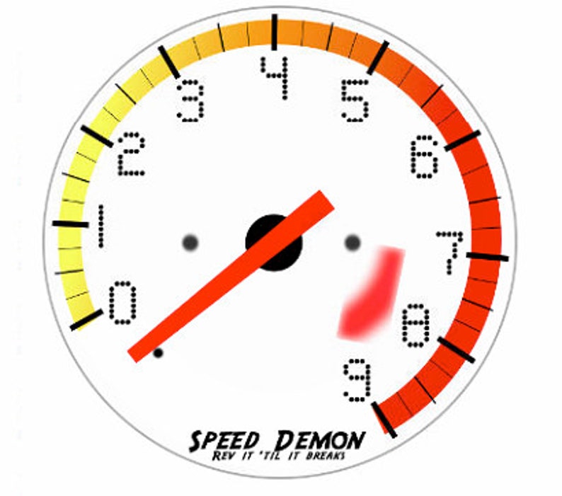 Speedometer Gauge Vector SVG Automotive Dashboard Instrument, Speed